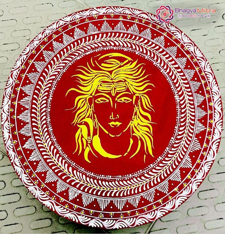 Aipan Art Lord Shiva Wall Hanging